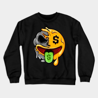 Money Zombie Emoji Crewneck Sweatshirt